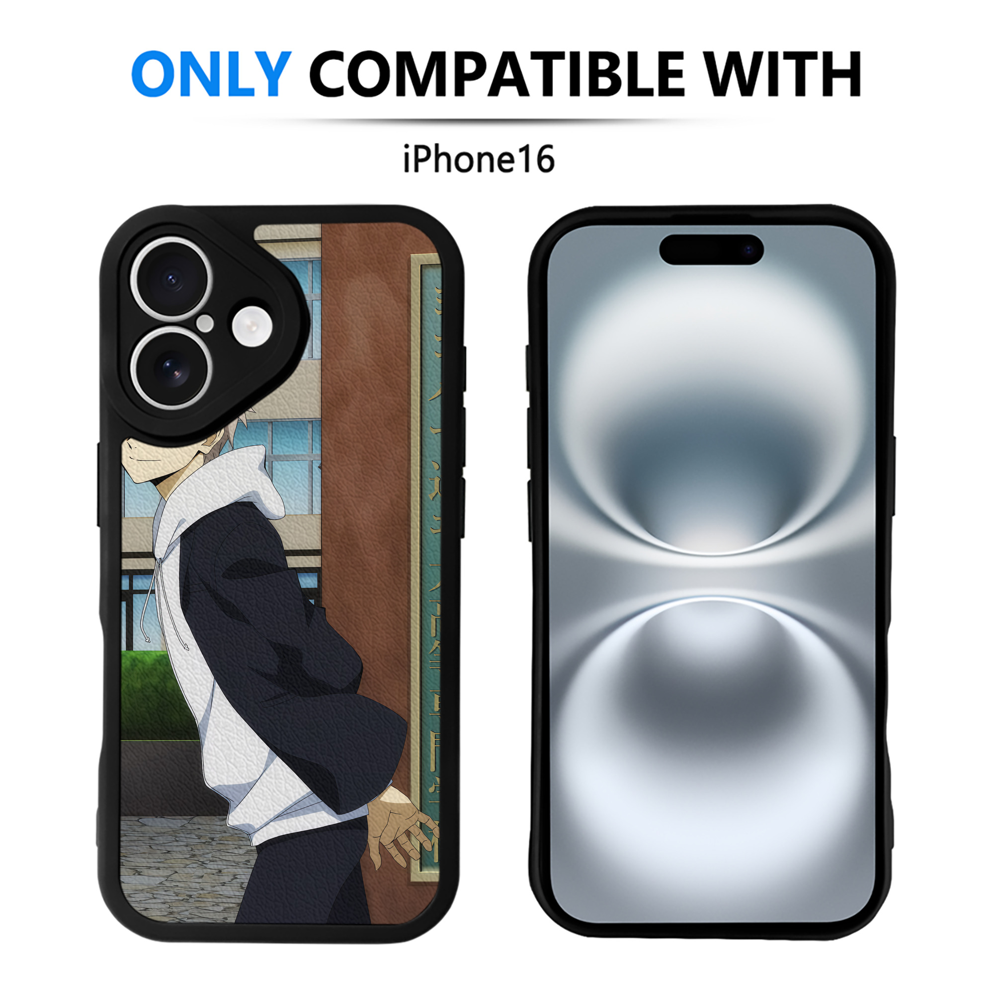 （画像用） 文豪ストレイドッグス Bungo Stray Dogs 【iPhone 16シリーズ対応】シリコンスマホケース（レザー調） 材質：シリコン